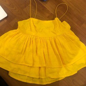 Yellow Flounce Top